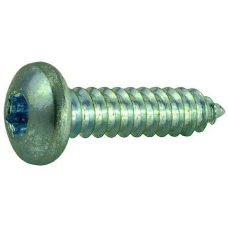 Midwest Fastener Sheet Metal Screw, #14 x 1 in, Zinc Plated Steel Pan Head Torx Drive, 12 PK 37093